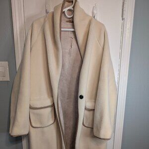 Chelsea & Violet Cream Maxi Coat Size L
